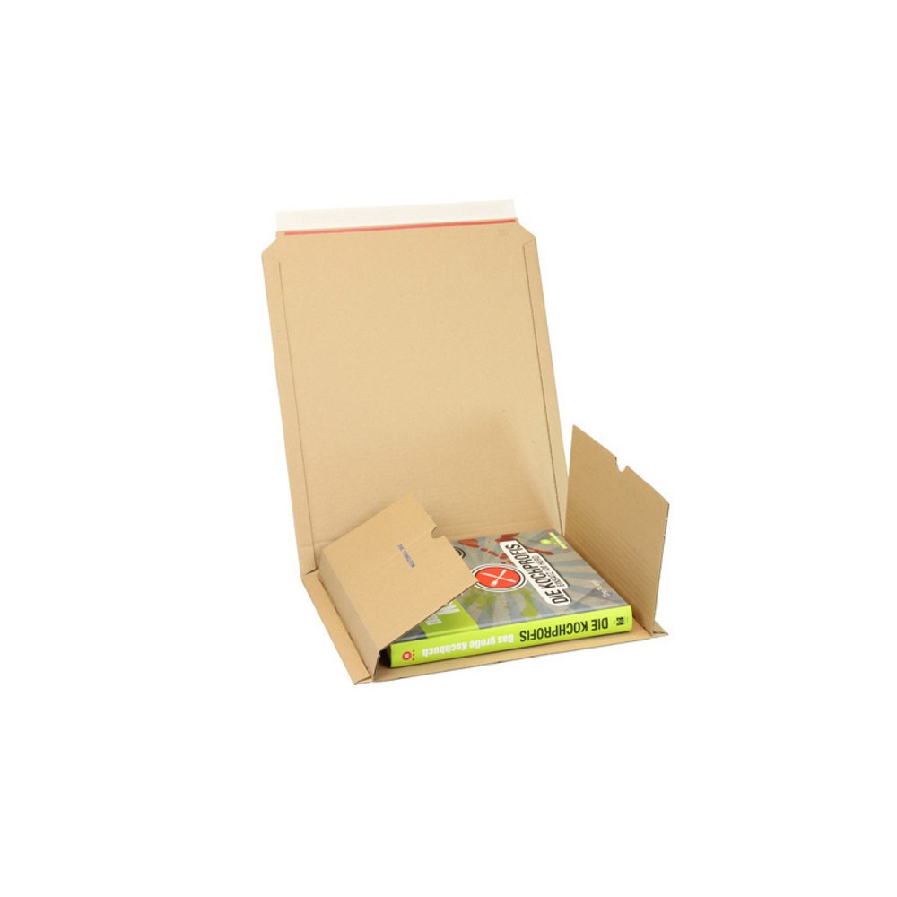 Produktabbildung: Medienkarton Wellpappe, 1-wellig, Innenmaß LxBxH 325 x 250 x 75 mm, für DIN C4