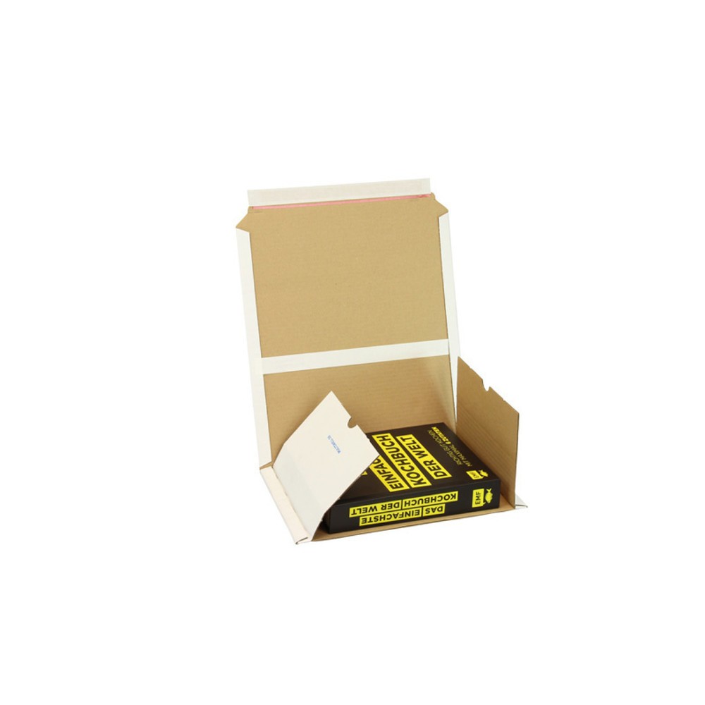 Produktabbildung: Medienverpackung Multiwell, 302 x 215 x 23 - 73 mm, weiß, DIN A4