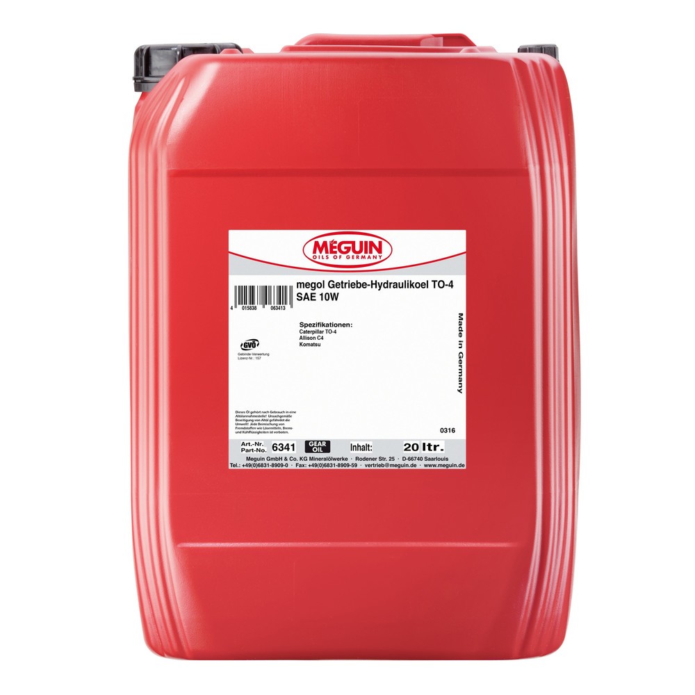 Produktabbildung: MEGUIN Getriebe-Hydraulikoel TO-4 SAE 10W 20 l