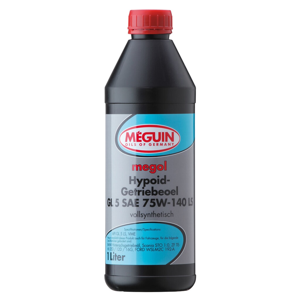MEGUIN Hypoid-Getriebeoel GL 5 SAE 75W-140 LS 1 l Produktabbildung: MEGUIN Hypoid-Getriebeoel GL 5 SAE 75W-140 LS 1 l
