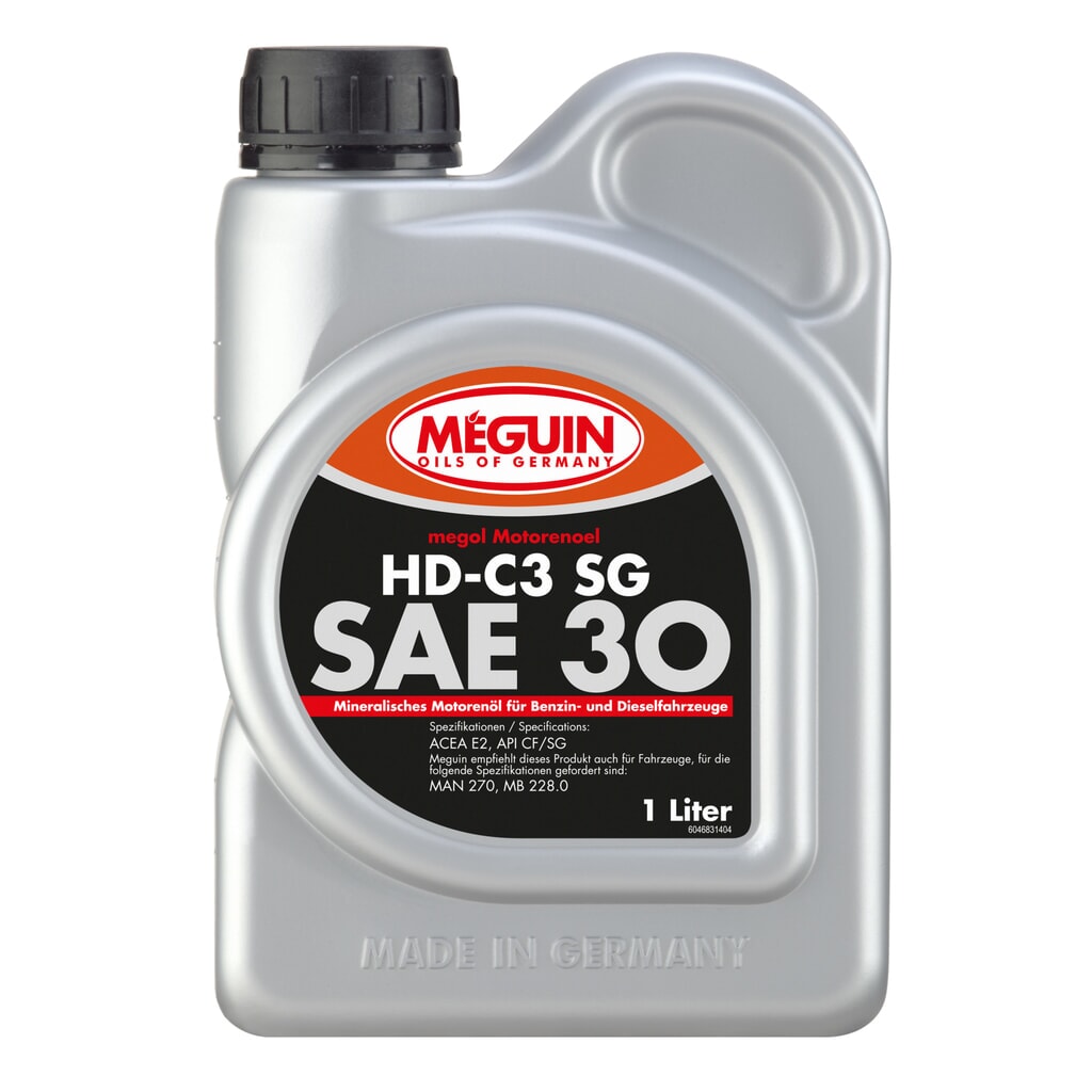 MEGUIN Motorenoel HD-C3 SG (single-grade) SAE 30 1 l Produktabbildung: MEGUIN Motorenoel HD-C3 SG (single-grade) SAE 30 1 l