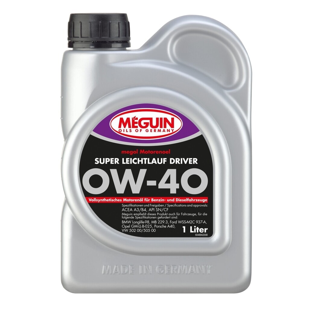 MEGUIN Motorenoel Super Leichtlauf DRIVER SAE 0W-40 1 l Produktabbildung: MEGUIN Motorenoel Super Leichtlauf DRIVER SAE 0W-40 1 l