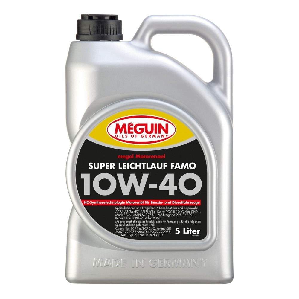 Produktabbildung: MEGUIN Motorenoel Super Leichtlauf FAMO SAE 10W-40 5 l