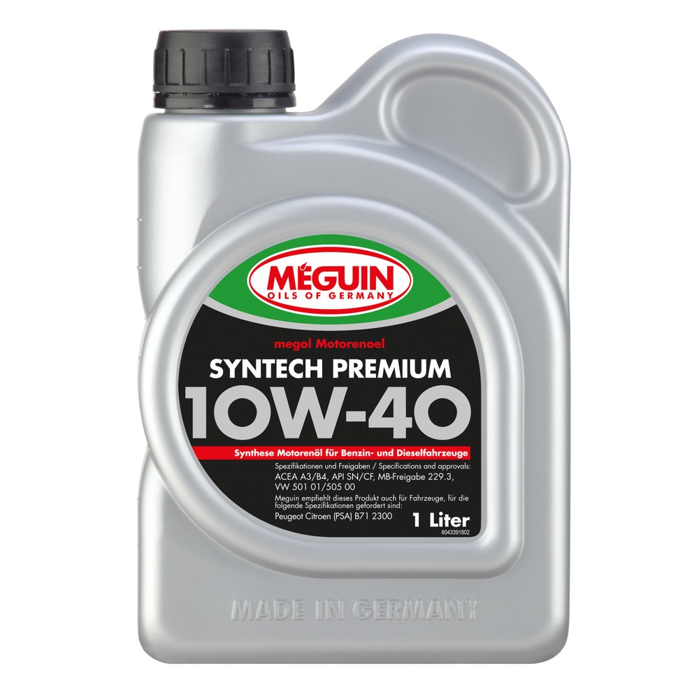 Produktabbildung: MEGUIN Motorenoel Syntech Premium SAE 10W-40 1 l