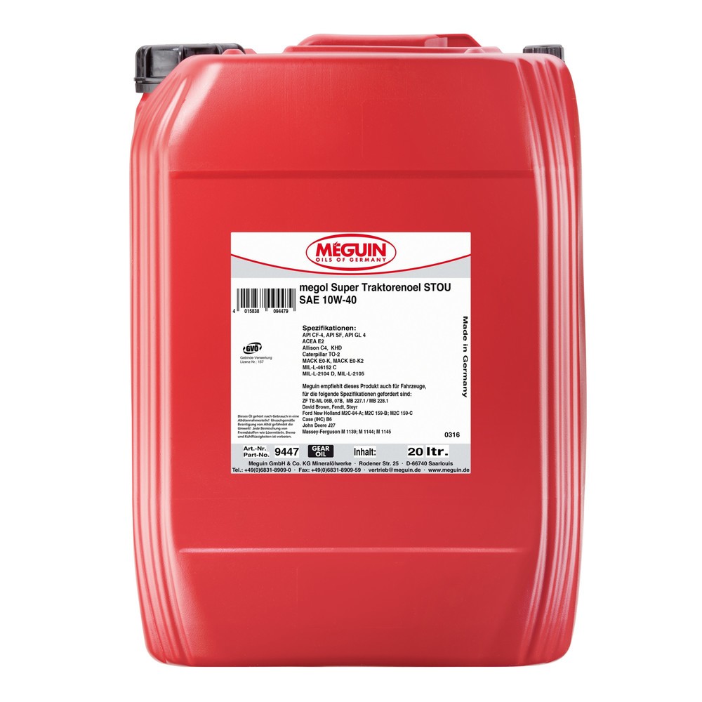 Produktabbildung: MEGUIN Super Traktorenoel STOU SAE 10W-40 20 l