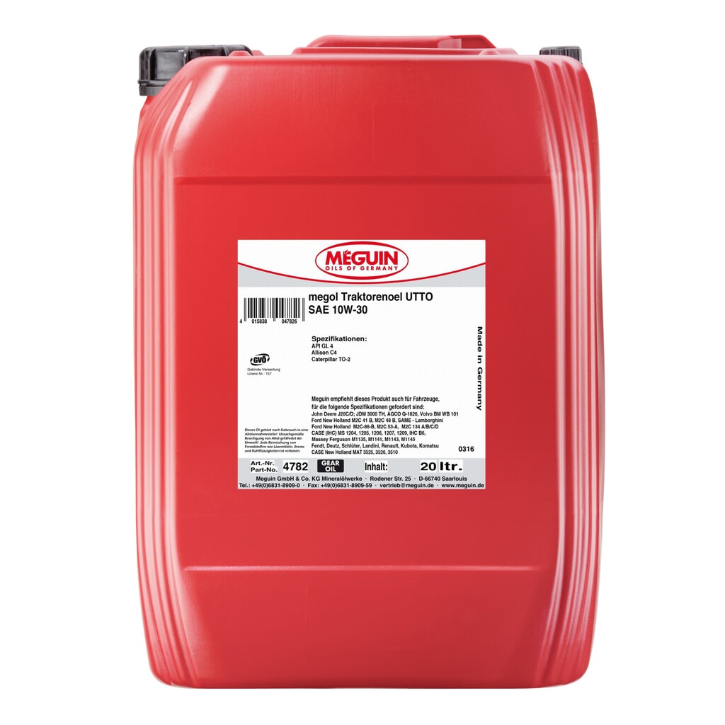 MEGUIN Traktorenoel UTTO SAE 10W-30 20 l Produktabbildung: MEGUIN Traktorenoel UTTO SAE 10W-30 20 l