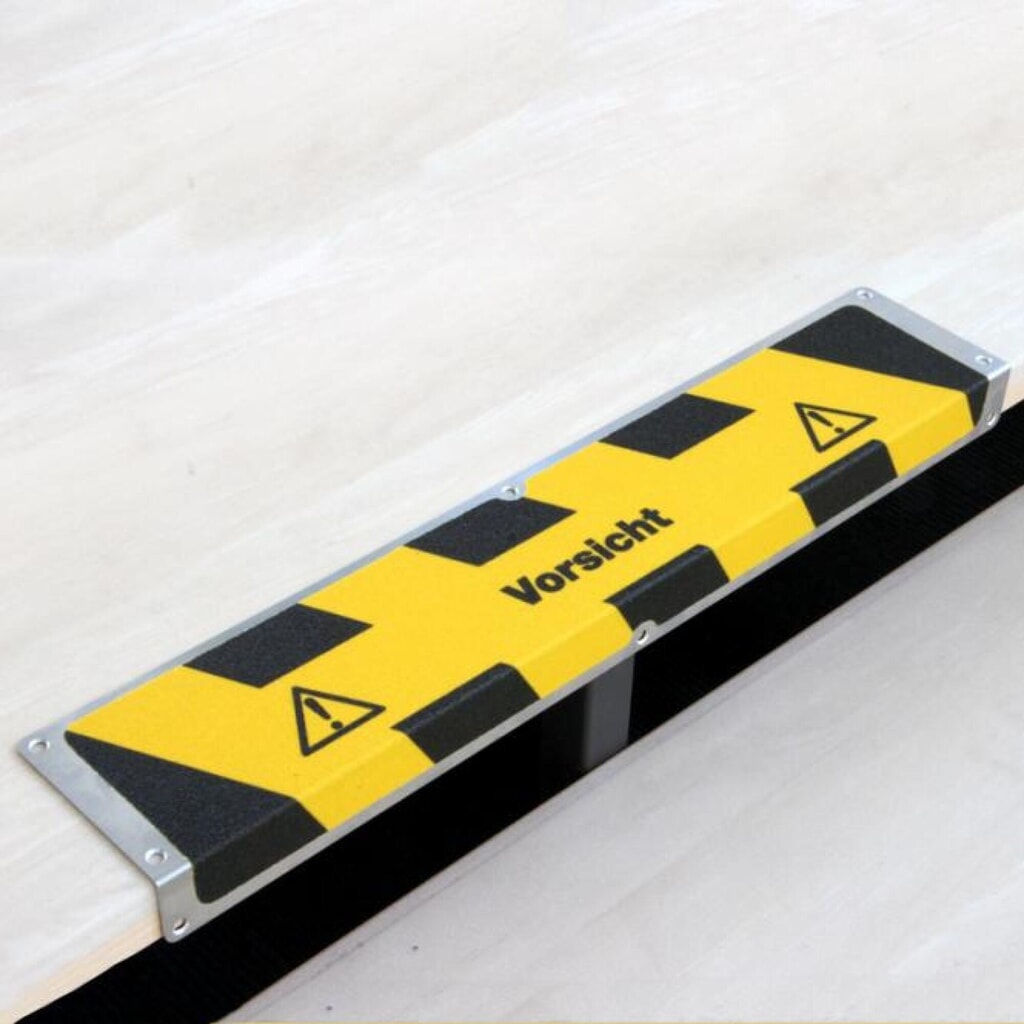 Produktabbildung: Anti-Rutschkantenprofil "Vorsicht", LxB 635 x 120 mm
