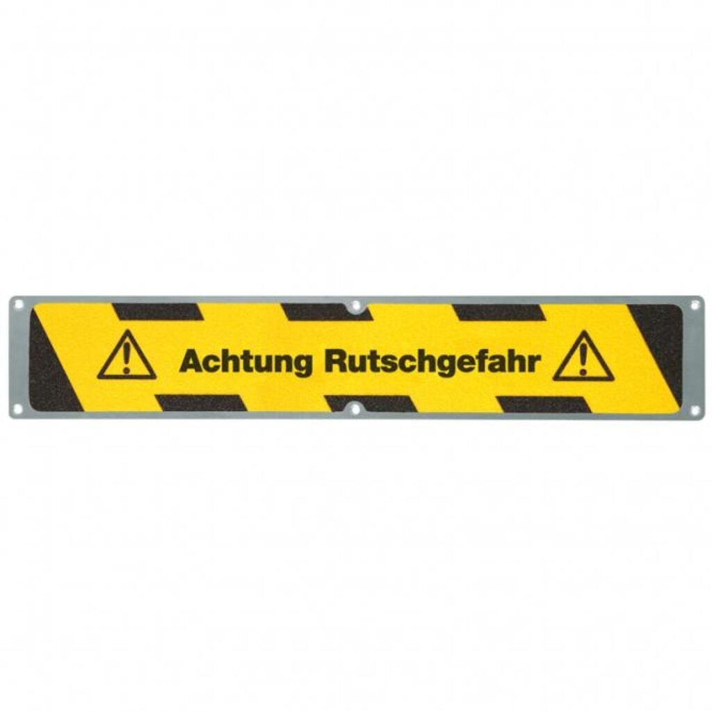 Produktabbildung: Anti-Rutschplatte 'Achtung Rutschgefahr', LxB 635 x 114 mm