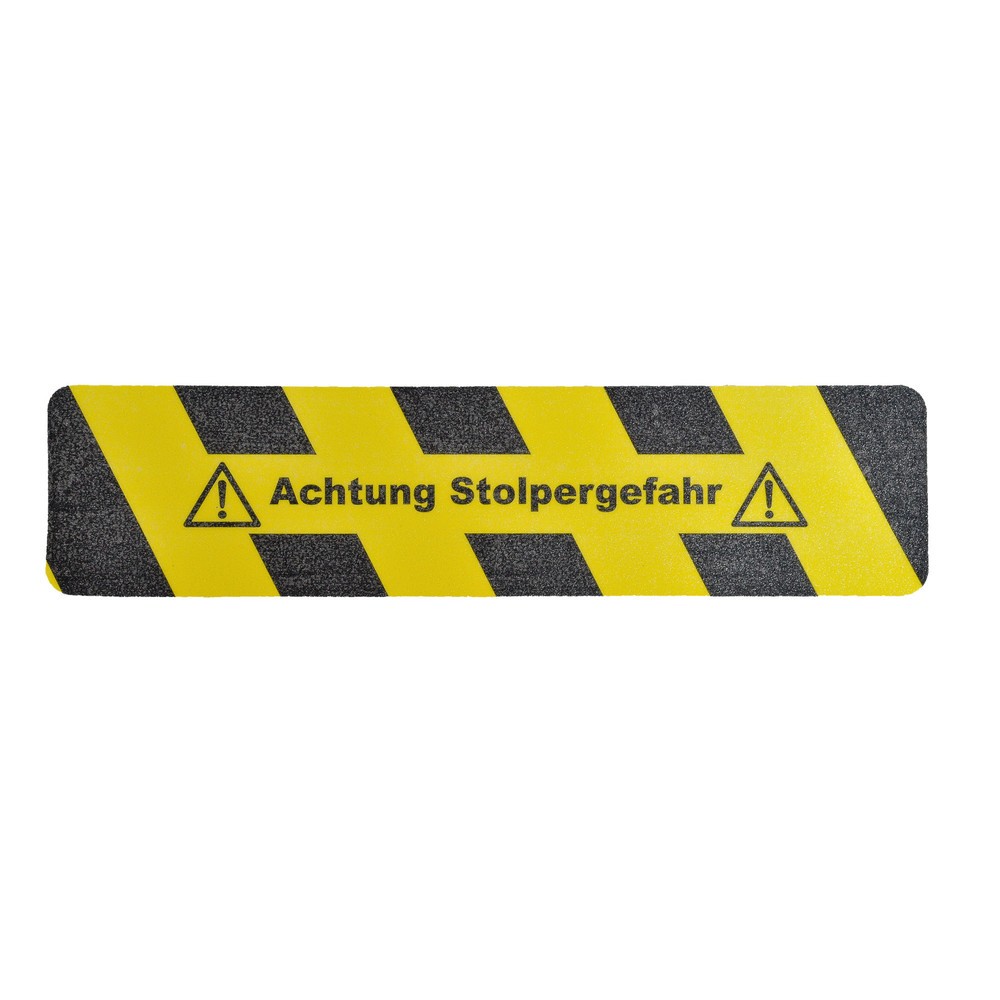 Produktabbildung: m2-Antirutschbelag™ 'Achtung Stolpergefahr', LxB 610 x 150 mm