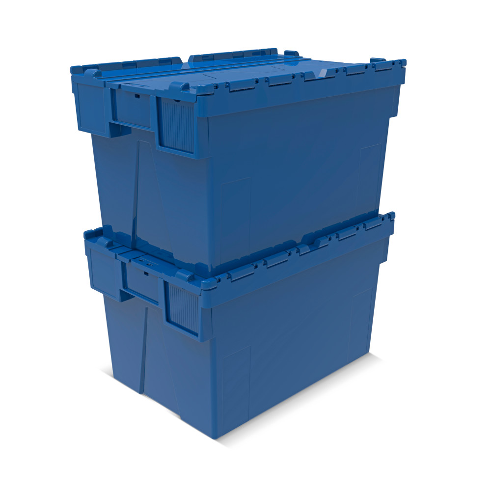 Produktabbildung Nr. 6: Alpha Eurobox aus PP mit Klappdeckel, blau, 65 Liter, HxBxT 365 x 600 x 400 mm