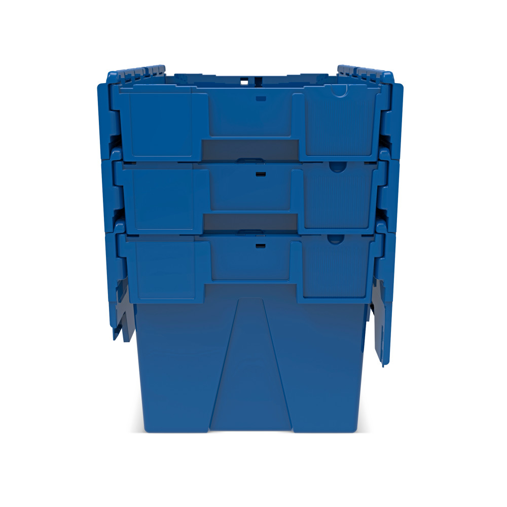 Produktabbildung Nr. 8: Alpha Eurobox aus PP mit Klappdeckel, blau, 65 Liter, HxBxT 365 x 600 x 400 mm