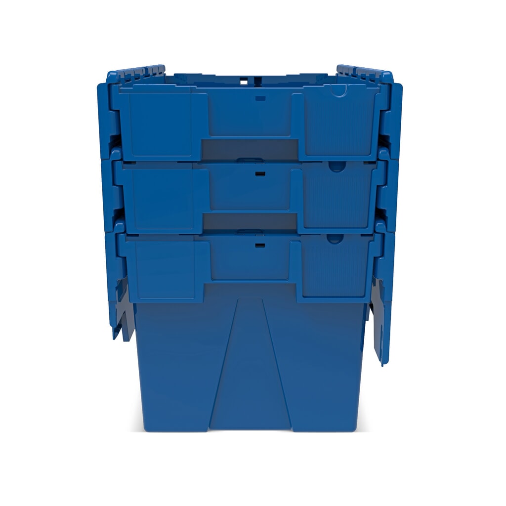 Produktabbildung Nr. 8: Alpha Eurobox aus PP mit Klappdeckel, blau, 65 Liter, HxBxT 365 x 600 x 400 mm