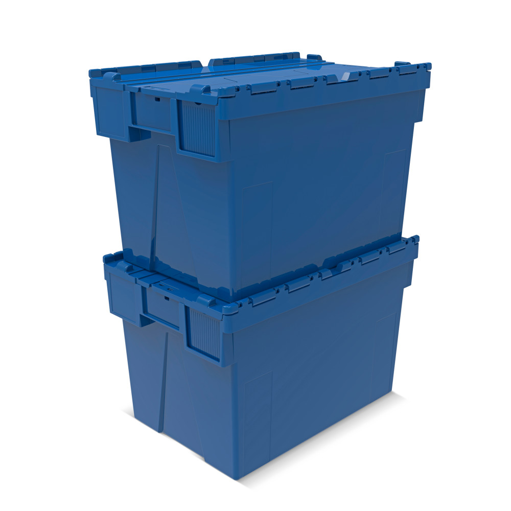Produktabbildung Nr. 6: Alpha Eurobox aus PP mit Klappdeckel, blau, 77 Liter, HxBxT 400 x 600 x 400 mm