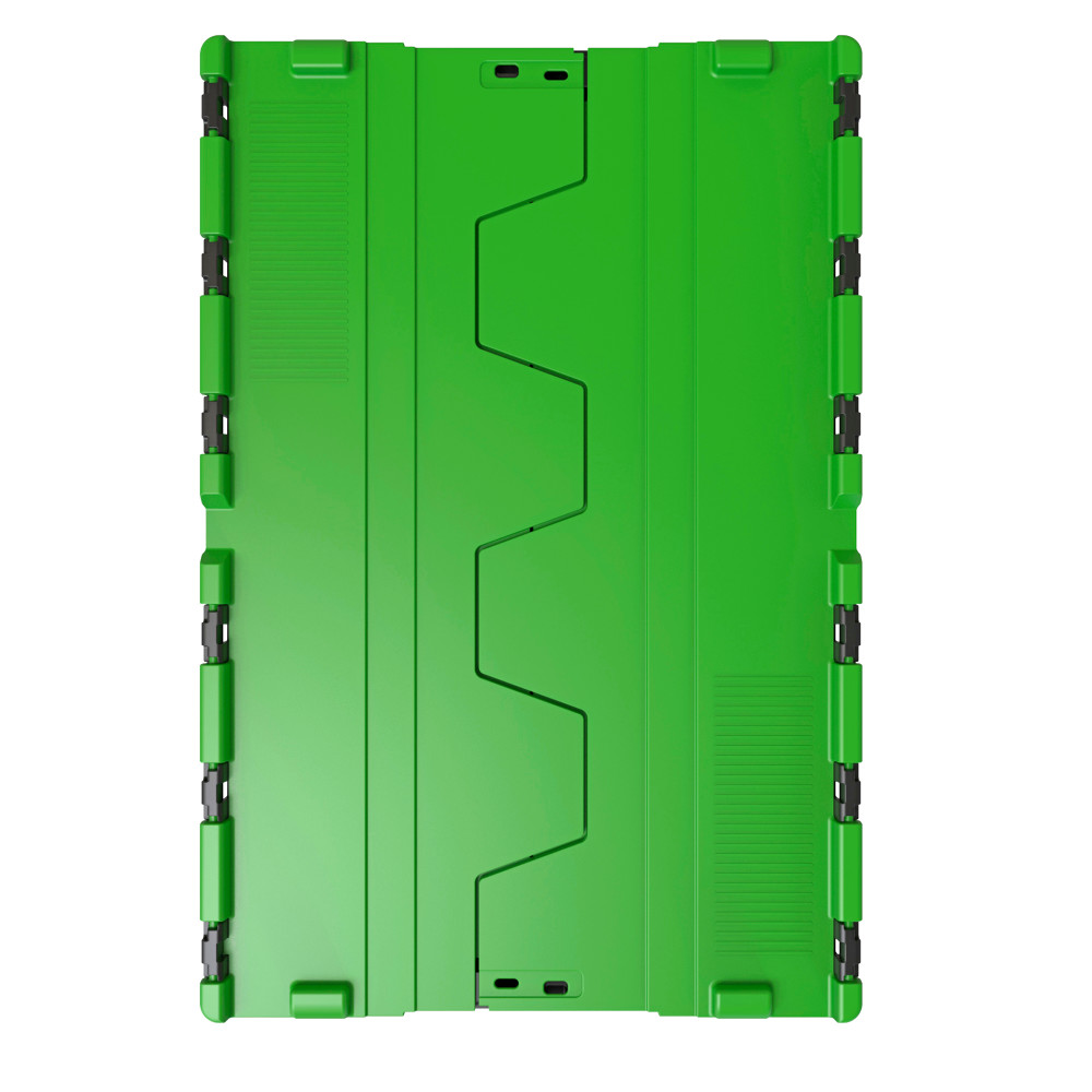 Produktabbildung Nr. 3: Alpha Eurobox aus PP-Regranulat mit Klappdeckel, schwarz/grün, 65 Liter, HxBxT 365 x 600 x 400 mm