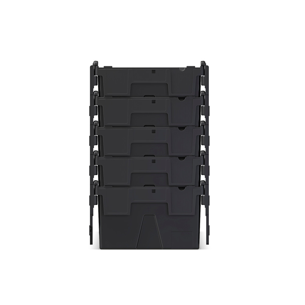 Produktabbildung Nr. 7: Alpha Eurobox aus PP-Regranulat mit Klappdeckel, schwarz, 40 Liter, HxBxT 250 x 600 x 400 mm