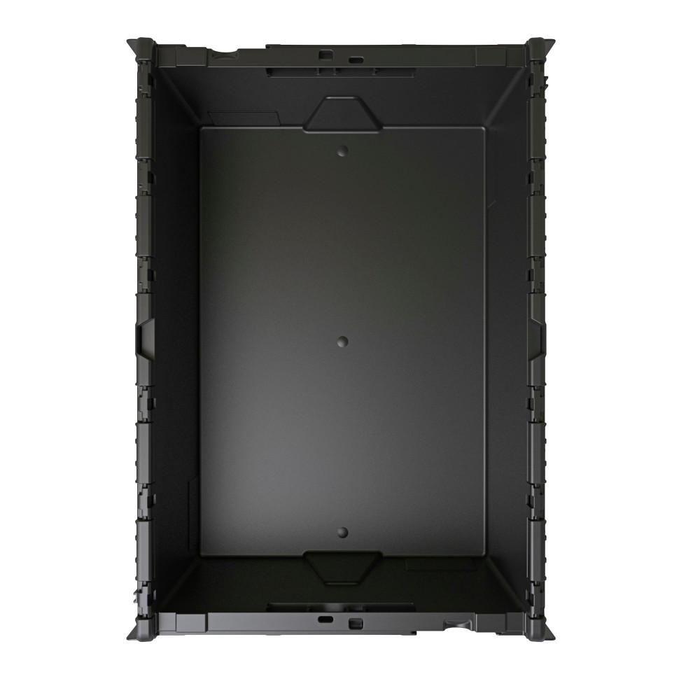 Produktabbildung Nr. 3: Alpha Eurobox aus PP-Regranulat mit Klappdeckel, schwarz, 56 Liter, HxBxT 310 x 600 x 400 mm