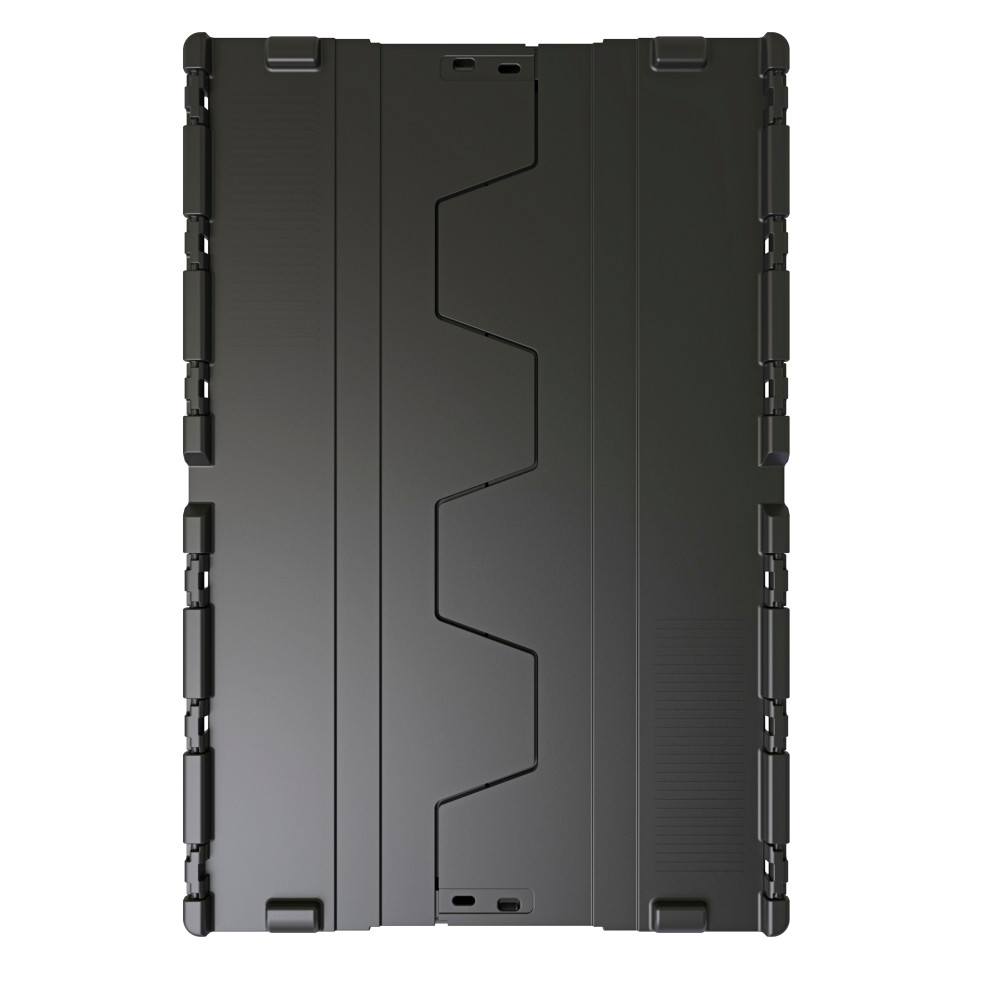 Produktabbildung Nr. 4: Alpha Eurobox aus PP-Regranulat mit Klappdeckel, schwarz, 56 Liter, HxBxT 310 x 600 x 400 mm