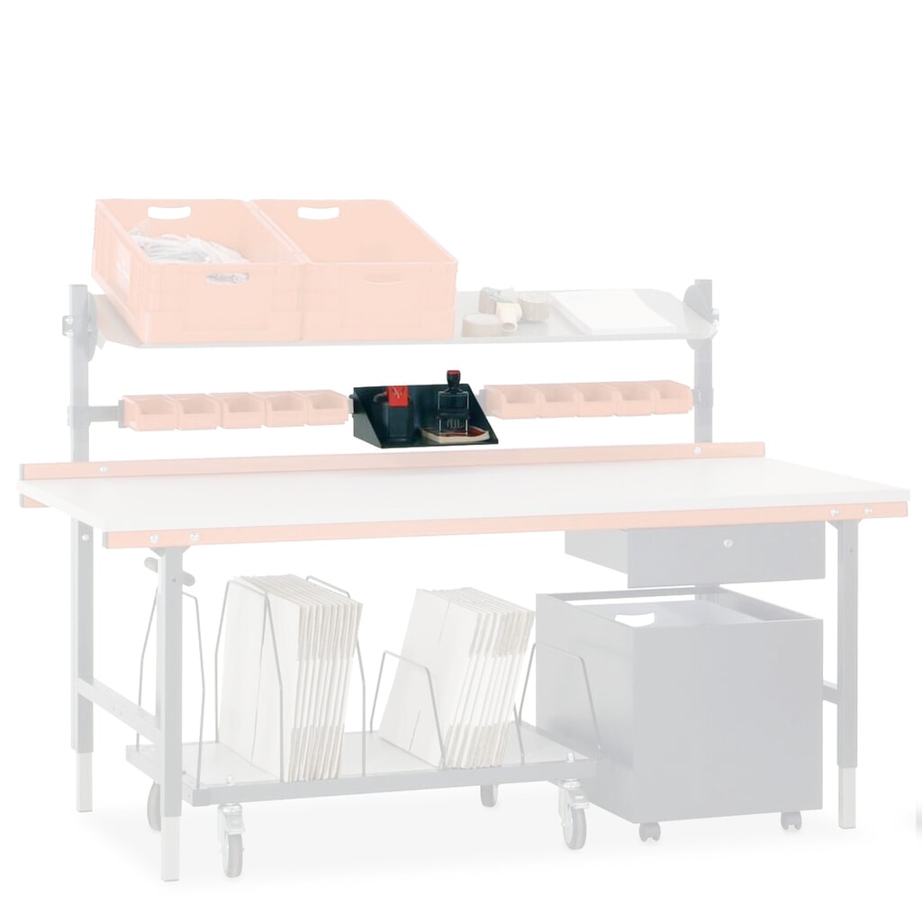 Produktabbildung: Mehrzweckablage für Rocholz Packtisch, HxBxT 130 x 315 x 240 mm