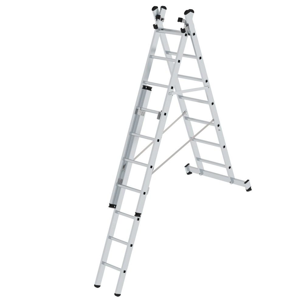 Produktabbildung Nr. 3: Mehrzweckleiter 3-teilig mit nivello®-Traverse 3x7 Sprossen
