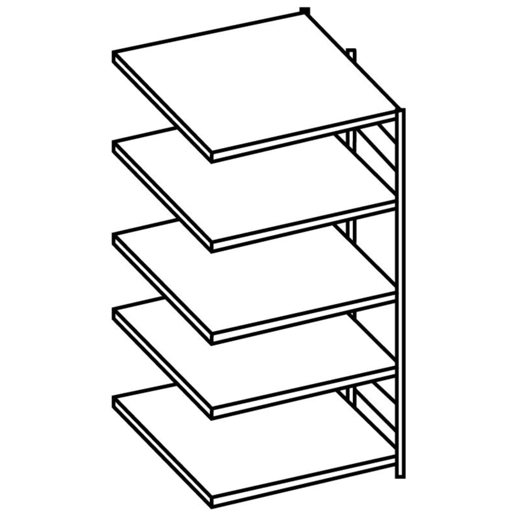 META Fachbodenregal, AF, doppelzeilig, FL 230 kg, verzinkt, HxBxT 2.000 x 1.000 x 800 (2x400) mm Produktabbildung Nr. 2: META Fachbodenregal, AF, doppelzeilig, FL 230 kg, verzinkt, HxBxT 2.000 x 1.000 x 800 (2x400) mm