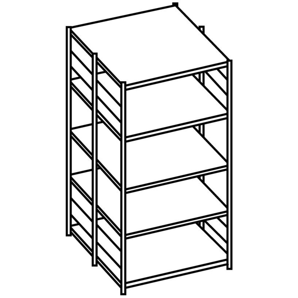 Produktabbildung Nr. 2: SCHULTE Aktenregal GF, doppelseitig, mit Mittelanschlägen, FL 150 kg, HxBxT 2.500 x 1.300 x 600 mm