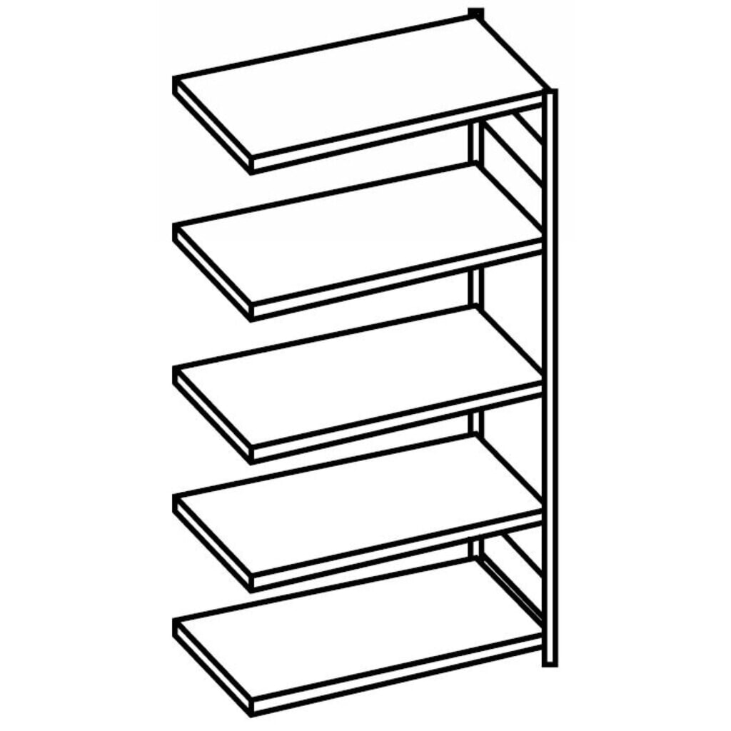 ManOrga Fachbodenregal, AF, mit Spanplatten, FL 287 kg, verzinkt, HxBxT 2.000 x 1.250 x 500 mm Produktabbildung Nr. 3: ManOrga Fachbodenregal, AF, mit Spanplatten, FL 287 kg, verzinkt, HxBxT 2.000 x 1.250 x 500 mm