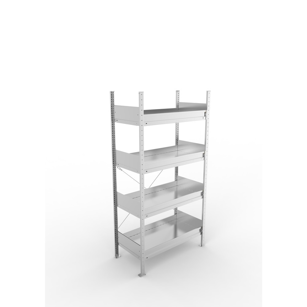 Produktabbildung Nr. 4: META Fachbodenregal verzinkt, Fachlast 330 kg, HxBxT 2.000 x 1.056 x 536 mm
