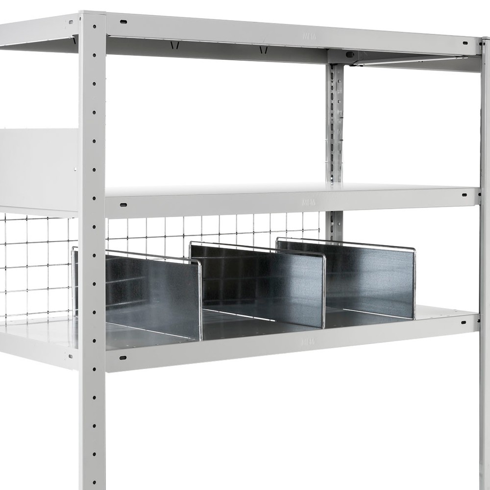 Produktabbildung: META Fachteiler mit Sicherheitsbügel, HxT 150 x 400 mm