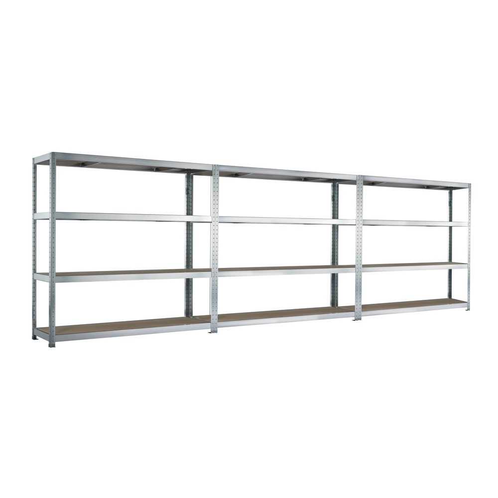 Produktabbildung: META Komplettpaket Weitspannregal, mit Spanplatten, HxBxT 2.470 x 6.000 x 600 mm
