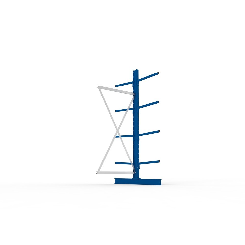 Produktabbildung Nr. 3: META Kragarmregal Anbaufeld, doppelseitig, Tragkraft pro Arm 140 kg, HxBxT 2.500 x 1.030 x 1.420 mm