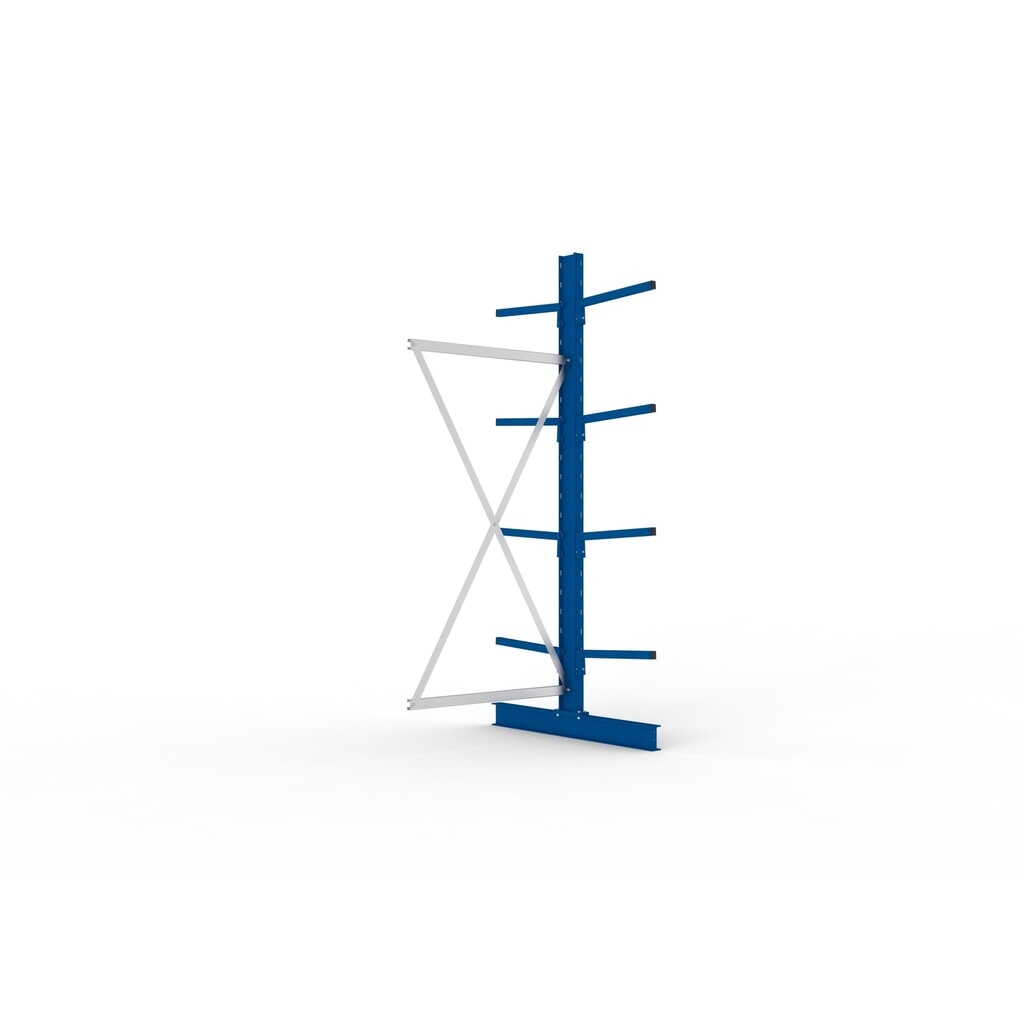 META Kragarmregal Anbaufeld, doppelseitig, Tragkraft pro Arm 175 kg, HxBxT 2.500 x 1.030 x 1.220 mm Produktabbildung: META Kragarmregal Anbaufeld, doppelseitig, Tragkraft pro Arm 175 kg, HxBxT 2.500 x 1.030 x 1.220 mm