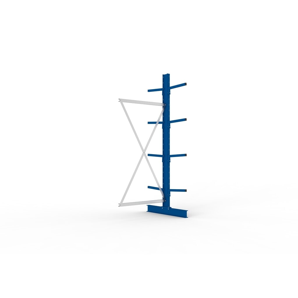 META Kragarmregal Anbaufeld, doppelseitig, Tragkraft pro Arm 220 kg, HxBxT 2.500 x 1.094 x 1.020 mm Produktabbildung: META Kragarmregal Anbaufeld, doppelseitig, Tragkraft pro Arm 220 kg, HxBxT 2.500 x 1.094 x 1.020 mm
