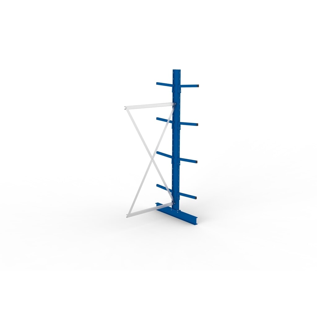 META Kragarmregal Anbaufeld, doppelseitig, Tragkraft pro Arm 220 kg, HxBxT 2.500 x 1.094 x 1.020 mm Produktabbildung Nr. 4: META Kragarmregal Anbaufeld, doppelseitig, Tragkraft pro Arm 220 kg, HxBxT 2.500 x 1.094 x 1.020 mm