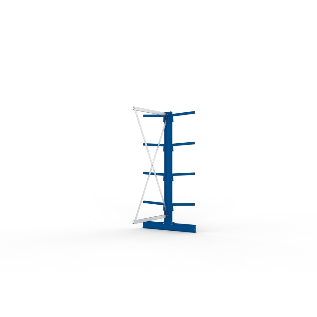 META Kragarmregal Anbaufeld, doppelseitig, Tragkraft pro Arm 220 kg, HxBxT 2.000 x 1.030 x 1.020 mm Produktabbildung Nr. 2: META Kragarmregal Anbaufeld, doppelseitig, Tragkraft pro Arm 220 kg, HxBxT 2.000 x 1.030 x 1.020 mm