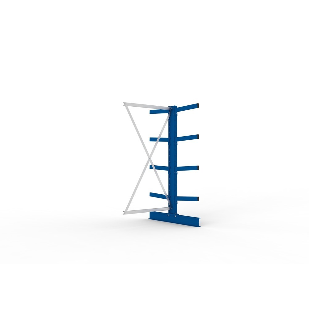 Produktabbildung: META Kragarmregal Anbaufeld, doppelseitig, Tragkraft pro Arm bis 430 kg, HxBxT 2.000 x 1.030 x 1.240 mm