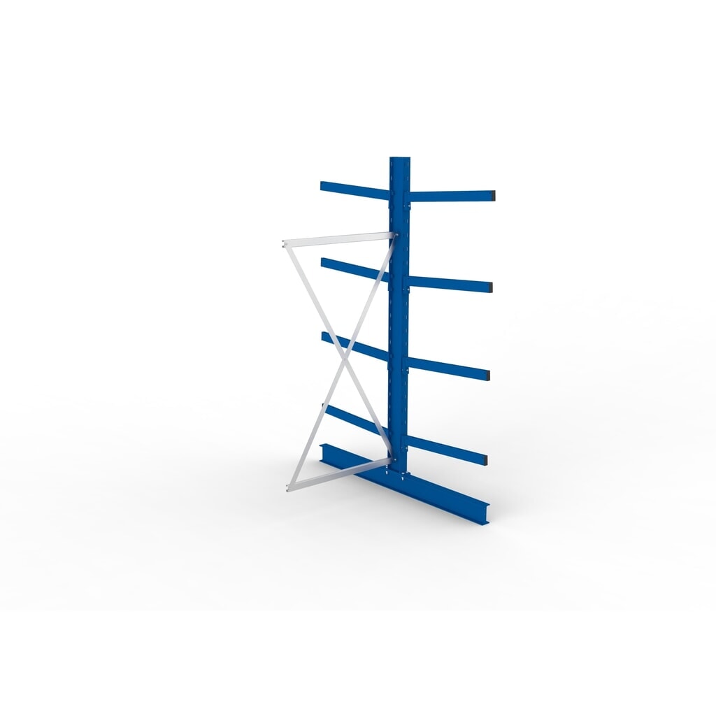 META Kragarmregal Anbaufeld, doppelseitig, Tragkraft pro Arm bis 250 kg, HxBxT 2.500 x 1.030 x 1.840 mm Produktabbildung Nr. 2: META Kragarmregal Anbaufeld, doppelseitig, Tragkraft pro Arm bis 250 kg, HxBxT 2.500 x 1.030 x 1.840 mm