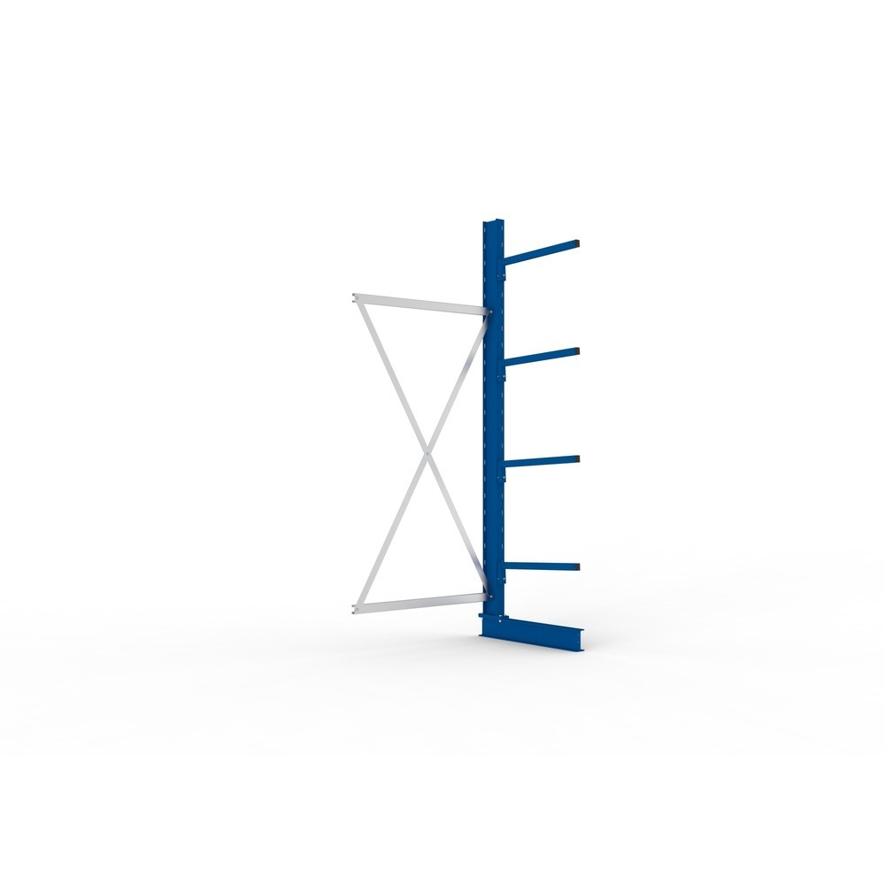 Produktabbildung: META Kragarmregal Anbaufeld, einseitig, Tragkraft pro Arm 140 kg, HxBxT 2.500 x 1.030 x 810 mm
