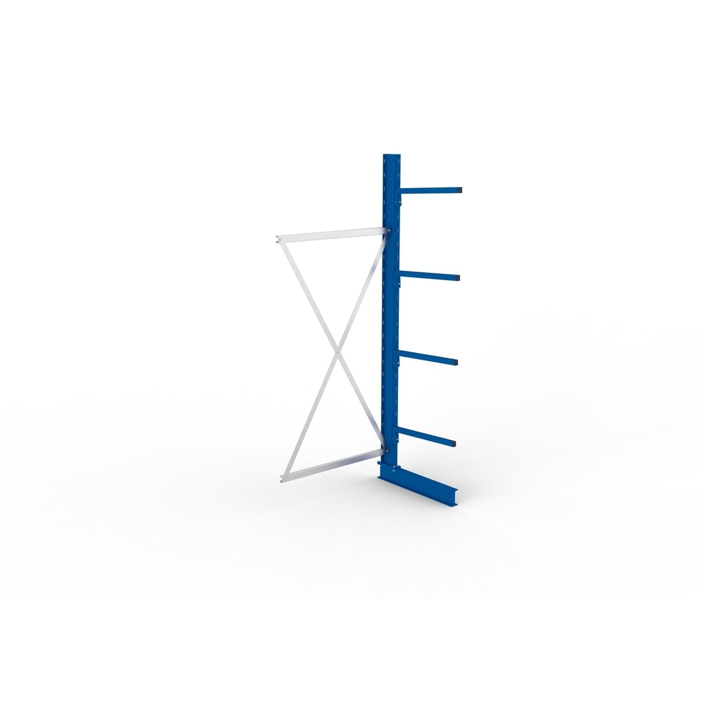 META Kragarmregal Anbaufeld, einseitig, Tragkraft pro Arm 140 kg, HxBxT 2.500 x 1.030 x 810 mm Produktabbildung Nr. 4: META Kragarmregal Anbaufeld, einseitig, Tragkraft pro Arm 140 kg, HxBxT 2.500 x 1.030 x 810 mm