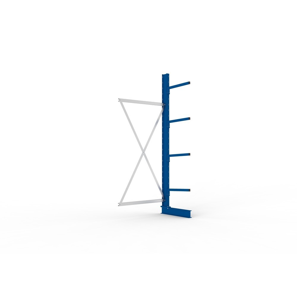 Produktabbildung: META Kragarmregal Anbaufeld, einseitig, Tragkraft pro Arm 175 kg, HxBxT 2.500 x 1.030 x 710 mm