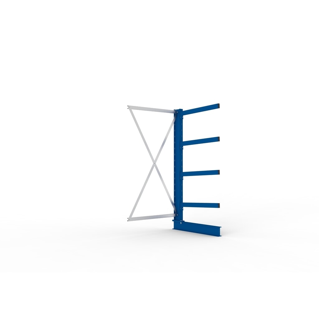 Produktabbildung: META Kragarmregal Anbaufeld, einseitig, Tragkraft pro Arm 355 kg, HxBxT 2.000 x 1.030 x 830 mm
