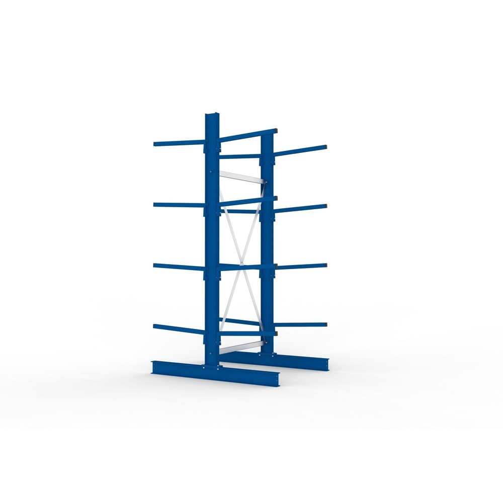 Produktabbildung Nr. 2: META Kragarmregal Grundfeld, doppelseitig, Tragkraft pro Arm 140 kg, HxBxT 2.500 x 1.094 x 1.420 mm