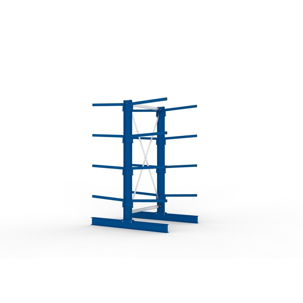 Produktabbildung Nr. 2: META Kragarmregal Grundfeld, doppelseitig, Tragkraft pro Arm 140 kg, HxBxT 2.000 x 1.094 x 1.420 mm