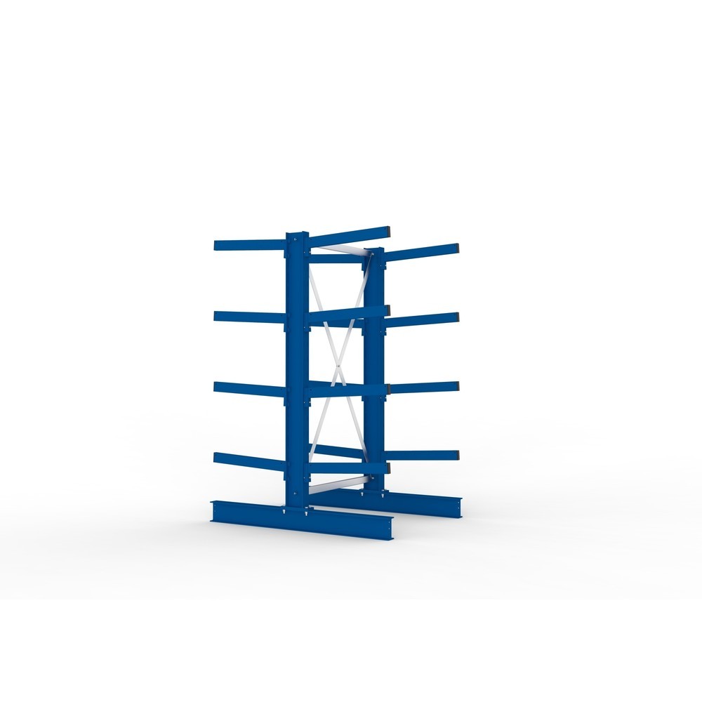 Produktabbildung Nr. 4: META Kragarmregal Grundfeld, doppelseitig, Tragkraft pro Arm 355 kg, HxBxT 2.000 x 1.103 x 1.440 mm