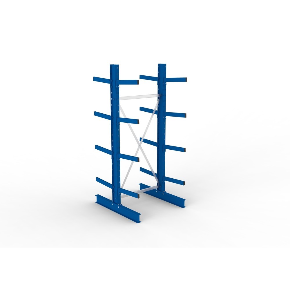 Produktabbildung Nr. 2: META Kragarmregal Grundfeld, doppelseitig, Tragkraft pro Arm 430 kg, HxBxT 2.500 x 1.103 x 1.240 mm