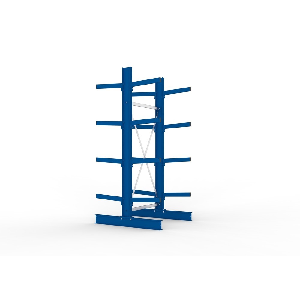 Produktabbildung Nr. 4: META Kragarmregal Grundfeld, doppelseitig, Tragkraft pro Arm 430 kg, HxBxT 2.500 x 1.103 x 1.240 mm