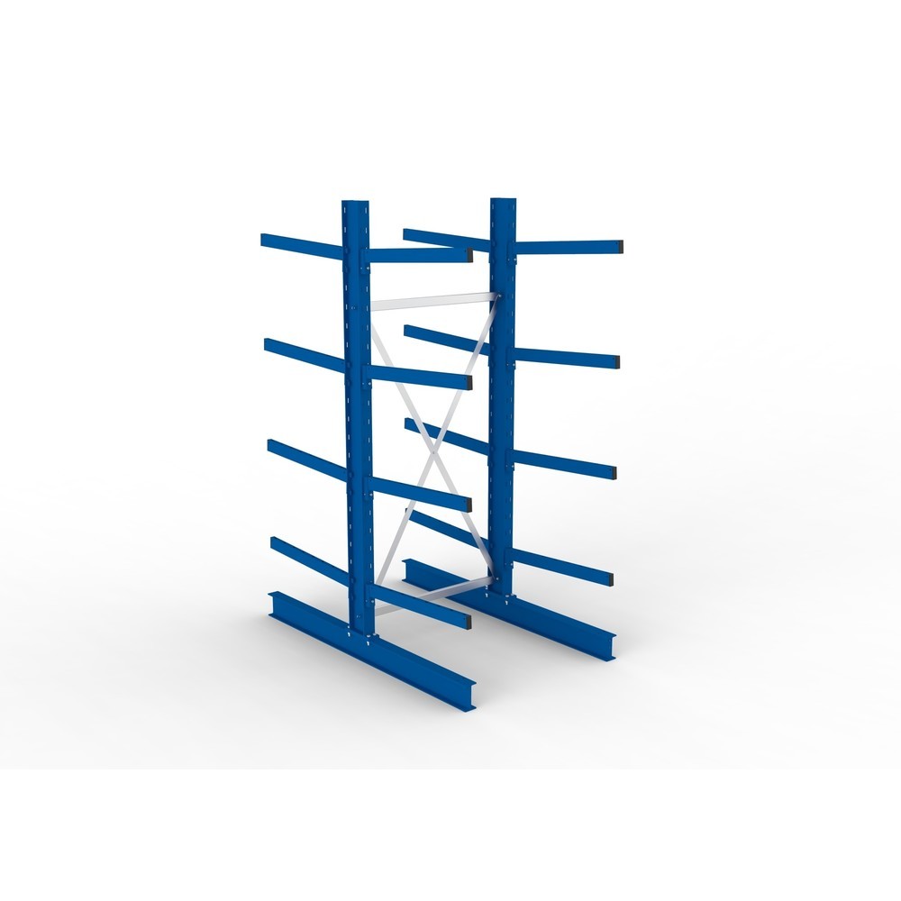 Produktabbildung Nr. 2: META Kragarmregal Grundfeld, doppelseitig, Tragkraft pro Arm 250 kg, HxBxT 2.500 x 1.103 x 1.840 mm