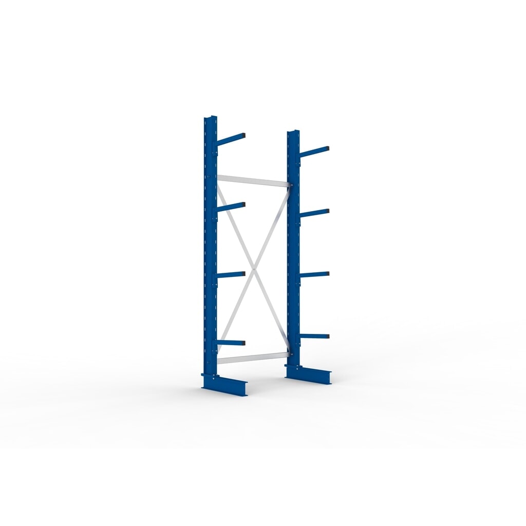 META Kragarmregal Grundfeld, einseitig, Tragkraft pro Arm 220 kg, HxBxT 2.500 x 1.094 x 610 mm Produktabbildung: META Kragarmregal Grundfeld, einseitig, Tragkraft pro Arm 220 kg, HxBxT 2.500 x 1.094 x 610 mm