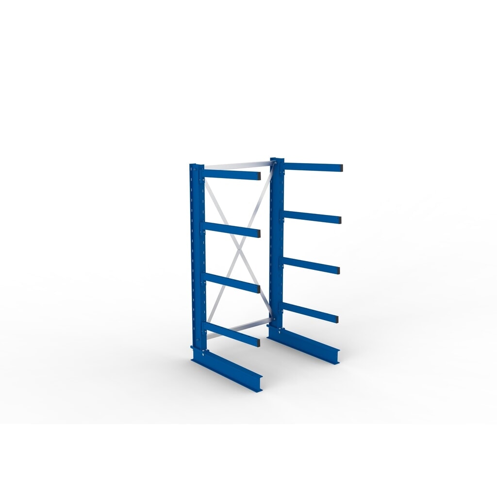 META Kragarmregal Grundfeld, einseitig, Tragkraft pro Arm 250 kg, HxBxT 2.000 x 1.103 x 1.030 mm Produktabbildung Nr. 4: META Kragarmregal Grundfeld, einseitig, Tragkraft pro Arm 250 kg, HxBxT 2.000 x 1.103 x 1.030 mm