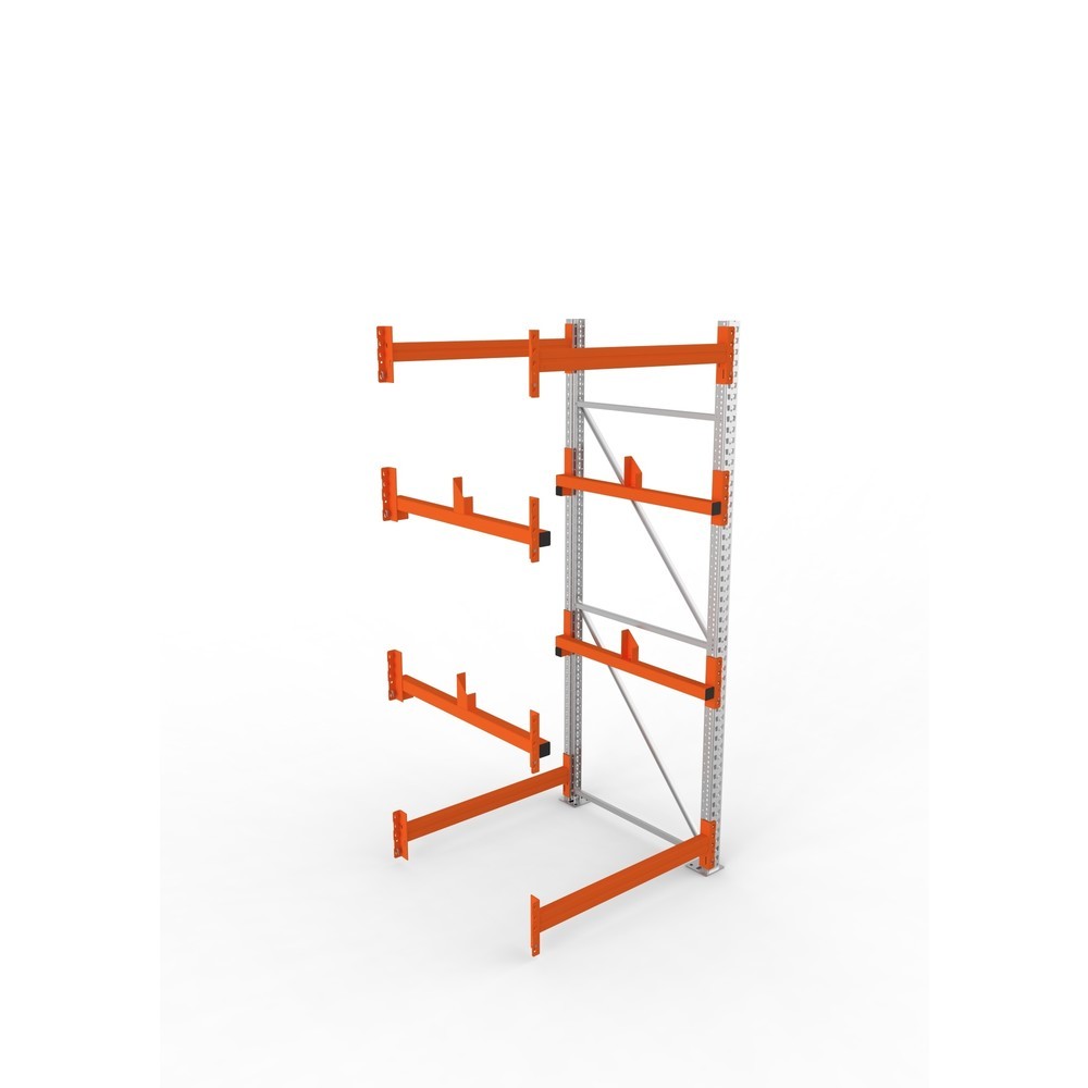 Produktabbildung Nr. 2: META MULTIPAL Kabeltrommelregal Typ 1, AF, HxBxT 2.700 x 1.100 x 1.100 mm, verzinkt, RAL 2001 rotorange, mit 2 Trommelaufnahmen, ohne Achsen, mit Kabeltrommelauflage