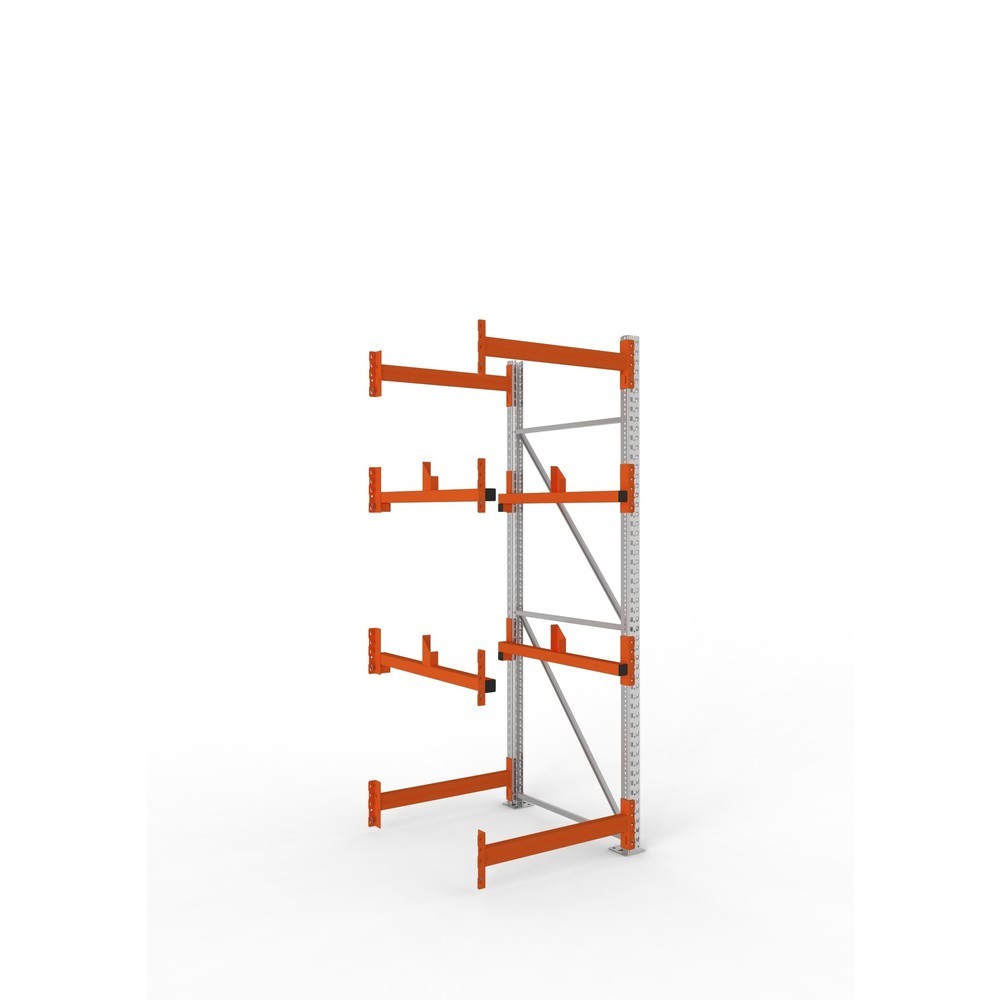 Produktabbildung: META MULTIPAL Kabeltrommelregal Typ 1, AF, HxBxT 2.700 x 900 x 1.100 mm, verzinkt, RAL 2001 rotorange, mit 2 Trommelaufnahmen, ohne Achsen, mit Kabeltrommelauflage